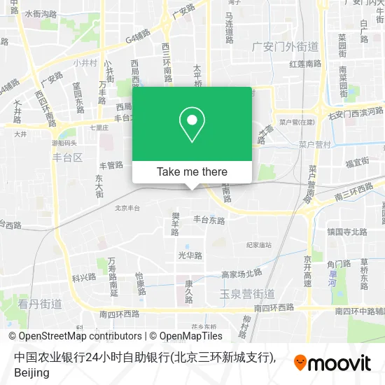 中国农业银行24小时自助银行(北京三环新城支行) map