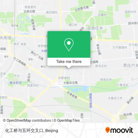 化工桥与五环交叉口 map