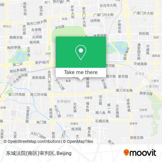 东城法院(南区)审判区 map