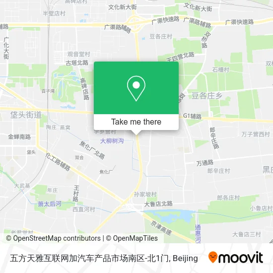 五方天雅互联网加汽车产品市场南区-北1门 map