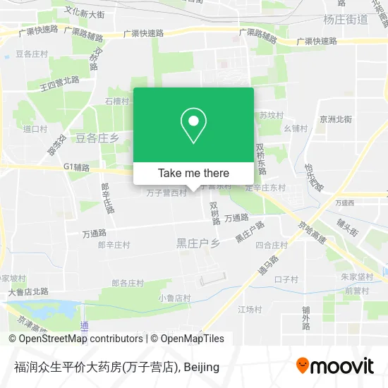 福润众生平价大药房(万子营店) map