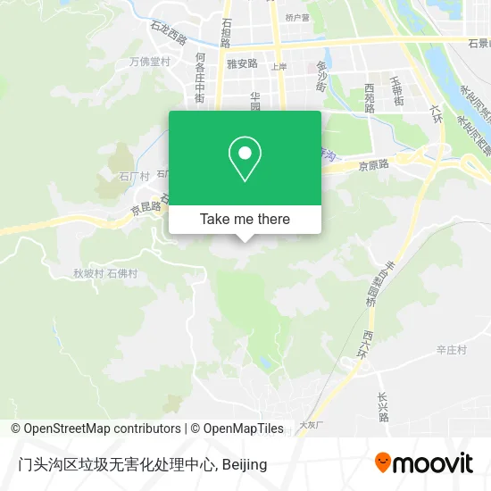门头沟区垃圾无害化处理中心 map