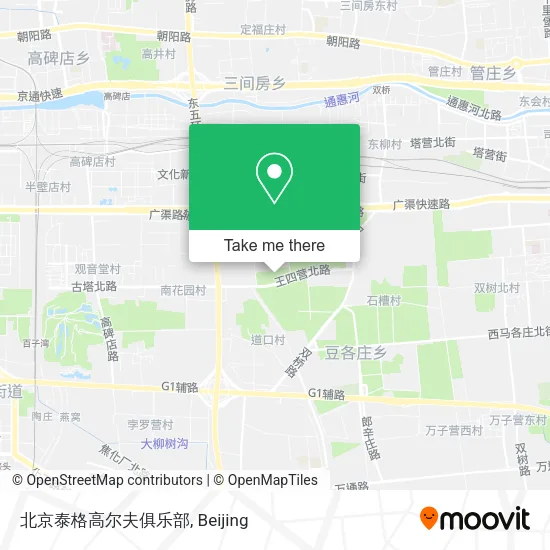 北京泰格高尔夫俱乐部 map