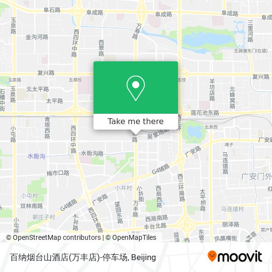百纳烟台山酒店(万丰店)-停车场 map