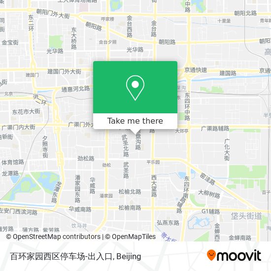 百环家园西区停车场-出入口 map