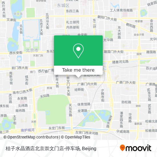 桔子水晶酒店北京崇文门店-停车场 map