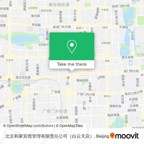 北京和家宾馆管理有限责任公司（白云天店） map