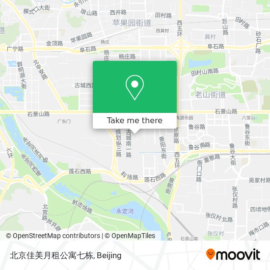 北京佳美月租公寓七栋 map