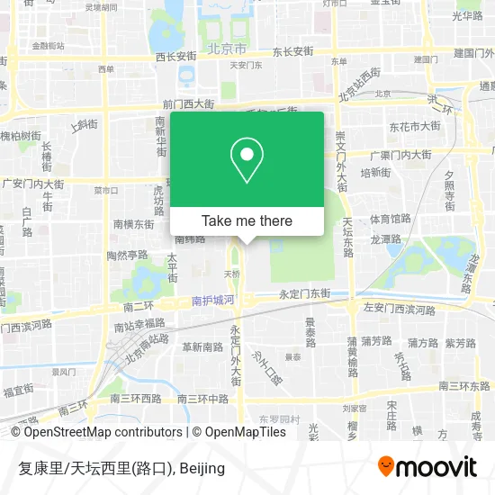 复康里/天坛西里(路口) map