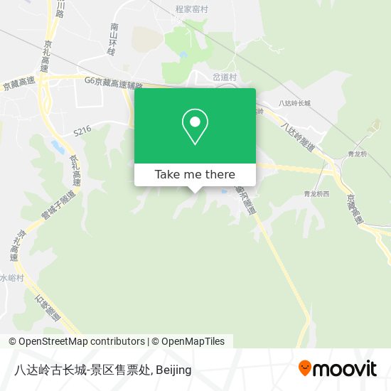 八达岭古长城-景区售票处 map