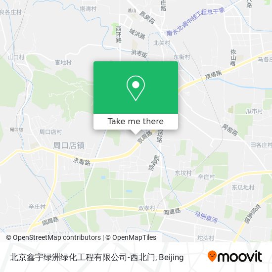 北京鑫宇绿洲绿化工程有限公司-西北门 map