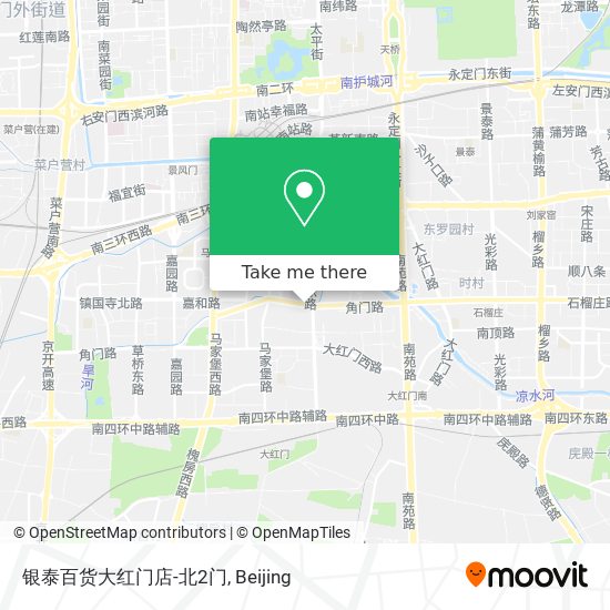 银泰百货大红门店-北2门 map
