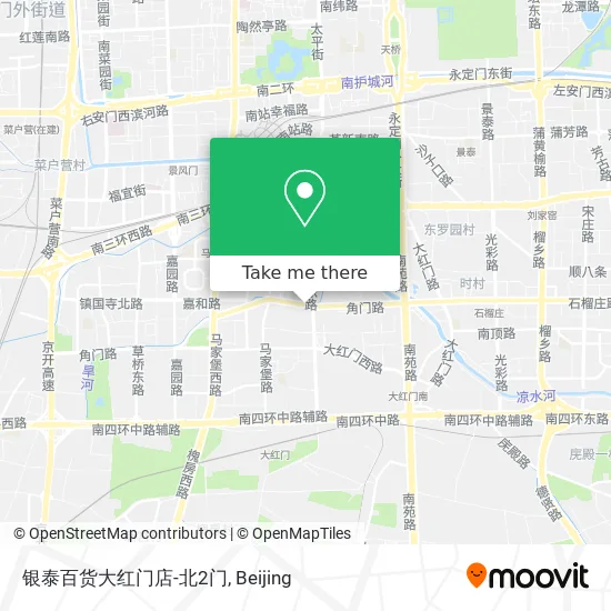 银泰百货大红门店-北2门 map