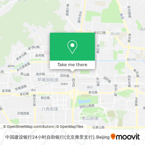中国建设银行24小时自助银行(北京雍景支行) map