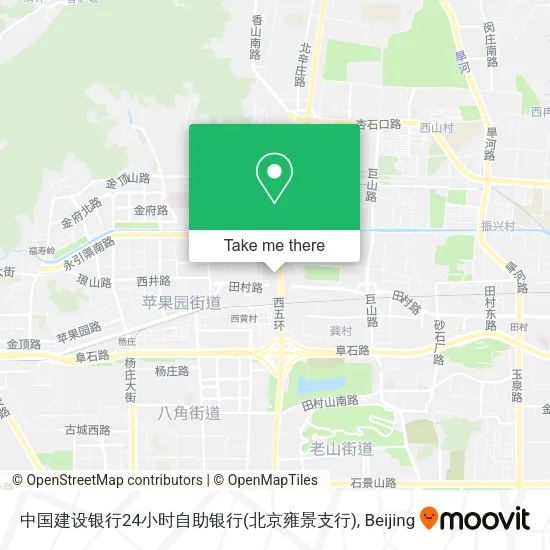 中国建设银行24小时自助银行(北京雍景支行) map