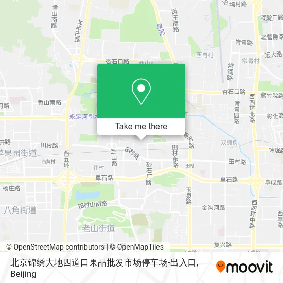 北京锦绣大地四道口果品批发市场停车场-出入口 map