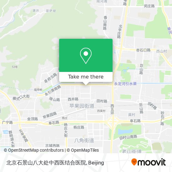 北京石景山八大处中西医结合医院 map