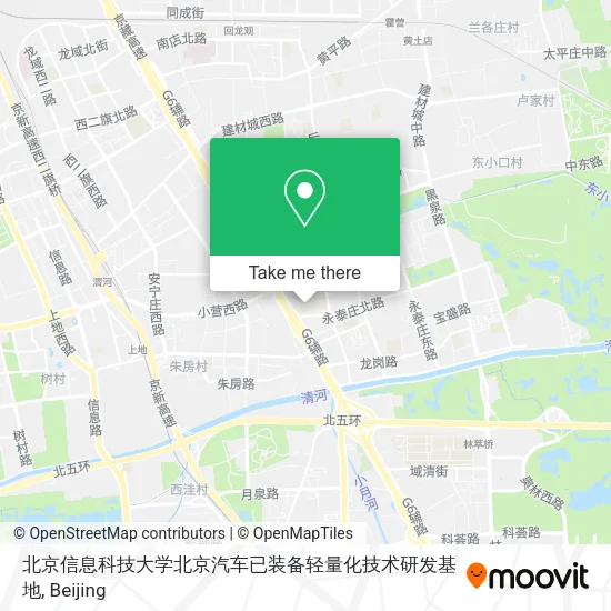 北京信息科技大学北京汽车已装备轻量化技术研发基地 map
