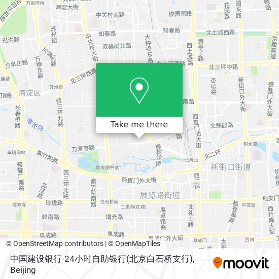 中国建设银行-24小时自助银行(北京白石桥支行) map