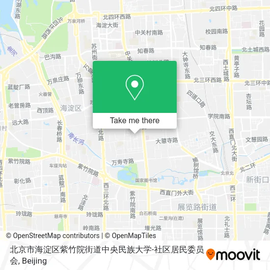北京市海淀区紫竹院街道中央民族大学-社区居民委员会 map