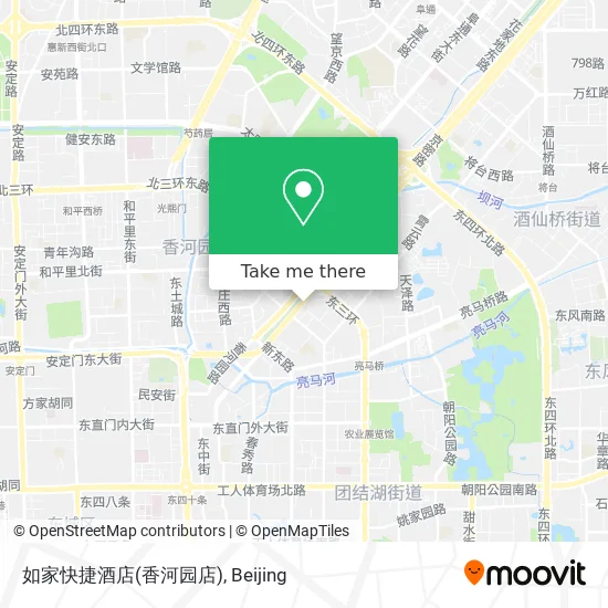 如家快捷酒店(香河园店) map
