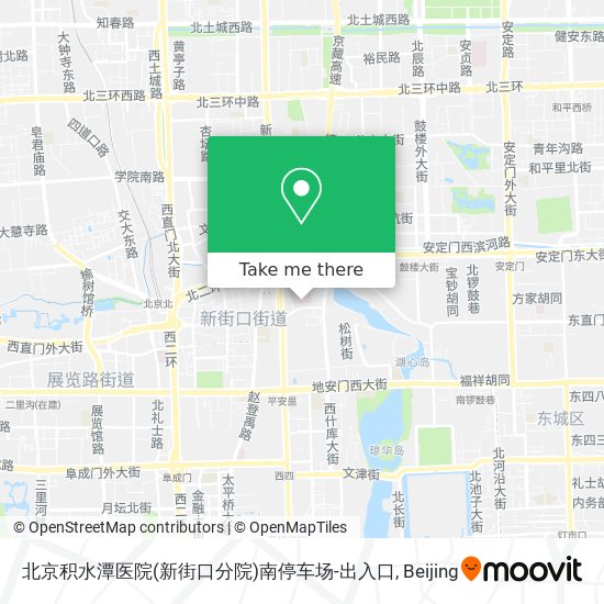 北京积水潭医院(新街口分院)南停车场-出入口 map
