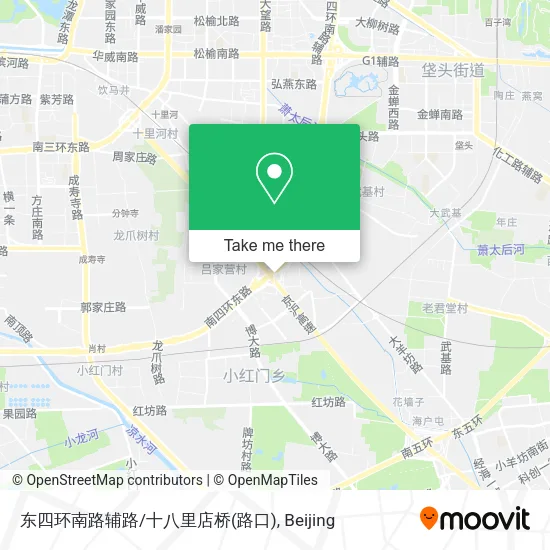 东四环南路辅路/十八里店桥(路口) map