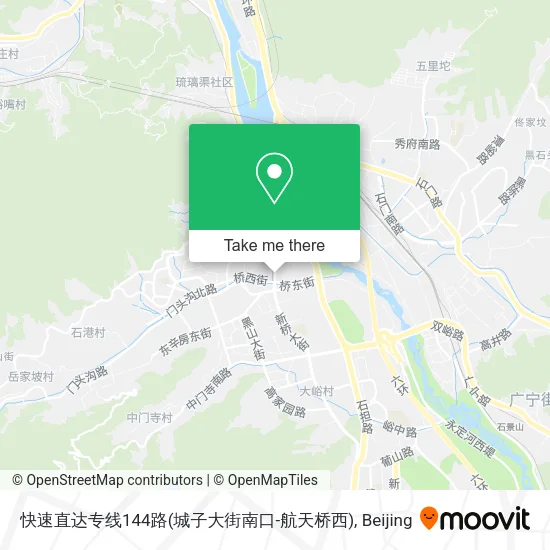 快速直达专线144路(城子大街南口-航天桥西) map