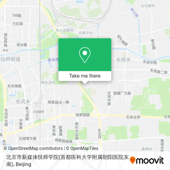 北京市新媒体技师学院(首都医科大学附属朝阳医院东南) map