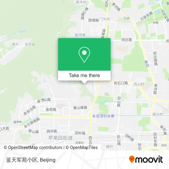 蓝天军苑小区 map