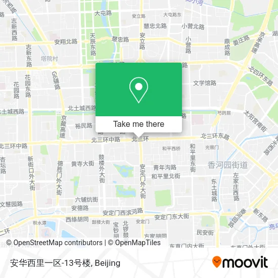 安华西里一区-13号楼 map