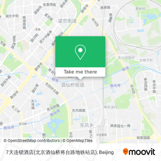 7天连锁酒店(北京酒仙桥将台路地铁站店) map