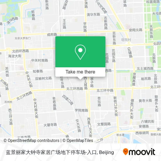 蓝景丽家大钟寺家居广场地下停车场-入口 map