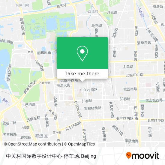 中关村国际数字设计中心-停车场 map