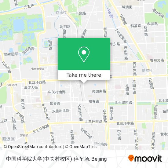 中国科学院大学(中关村校区)-停车场 map
