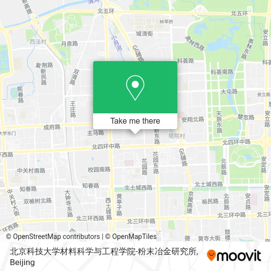 北京科技大学材料科学与工程学院-粉末冶金研究所 map