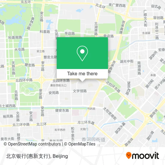 北京银行(惠新支行) map