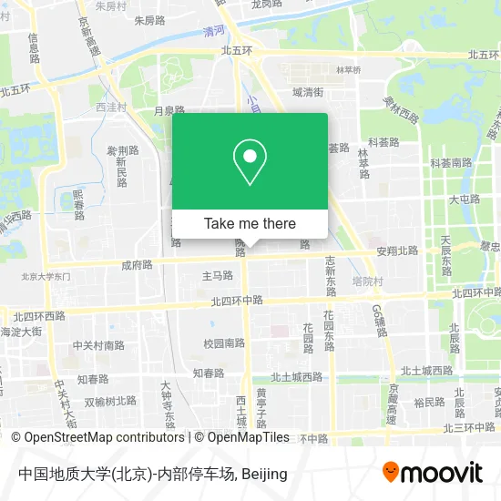 中国地质大学(北京)-内部停车场 map