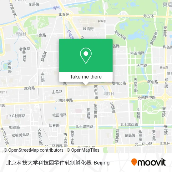 北京科技大学科技园零件轧制孵化器 map