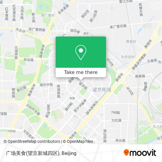 广场美食(望京新城四区) map