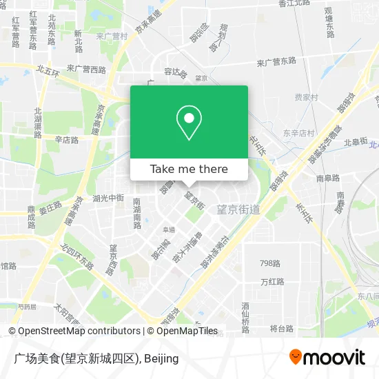 广场美食(望京新城四区) map