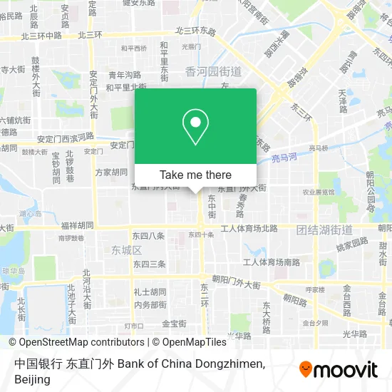 中国银行 东直门外 Bank of China Dongzhimen map