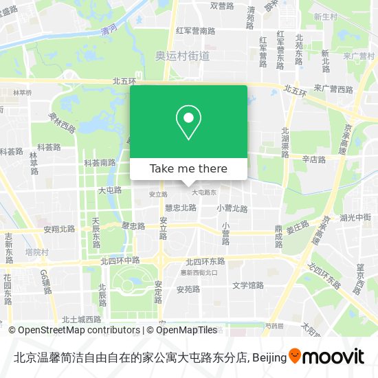 北京温馨简洁自由自在的家公寓大屯路东分店 map