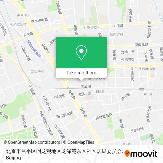 北京市昌平区回龙观地区龙泽苑东区社区居民委员会 map