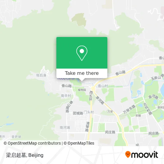 梁启超墓 map