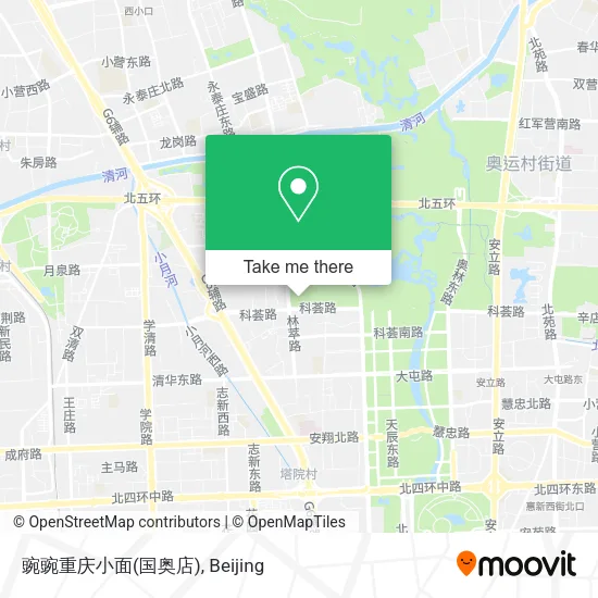 豌豌重庆小面(国奥店) map