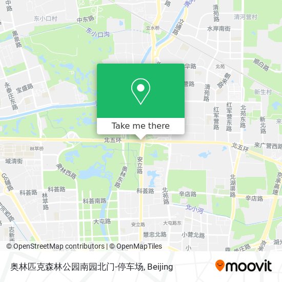 奥林匹克森林公园南园北门-停车场 map