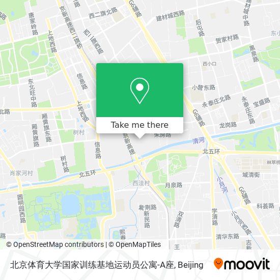 北京体育大学国家训练基地运动员公寓-A座 map