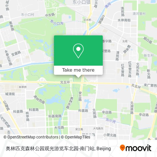 奥林匹克森林公园观光游览车北园-南门站 map