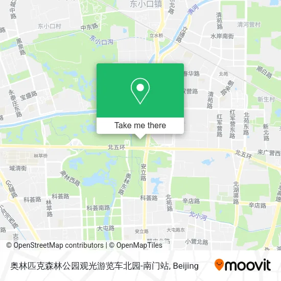 奥林匹克森林公园观光游览车北园-南门站 map